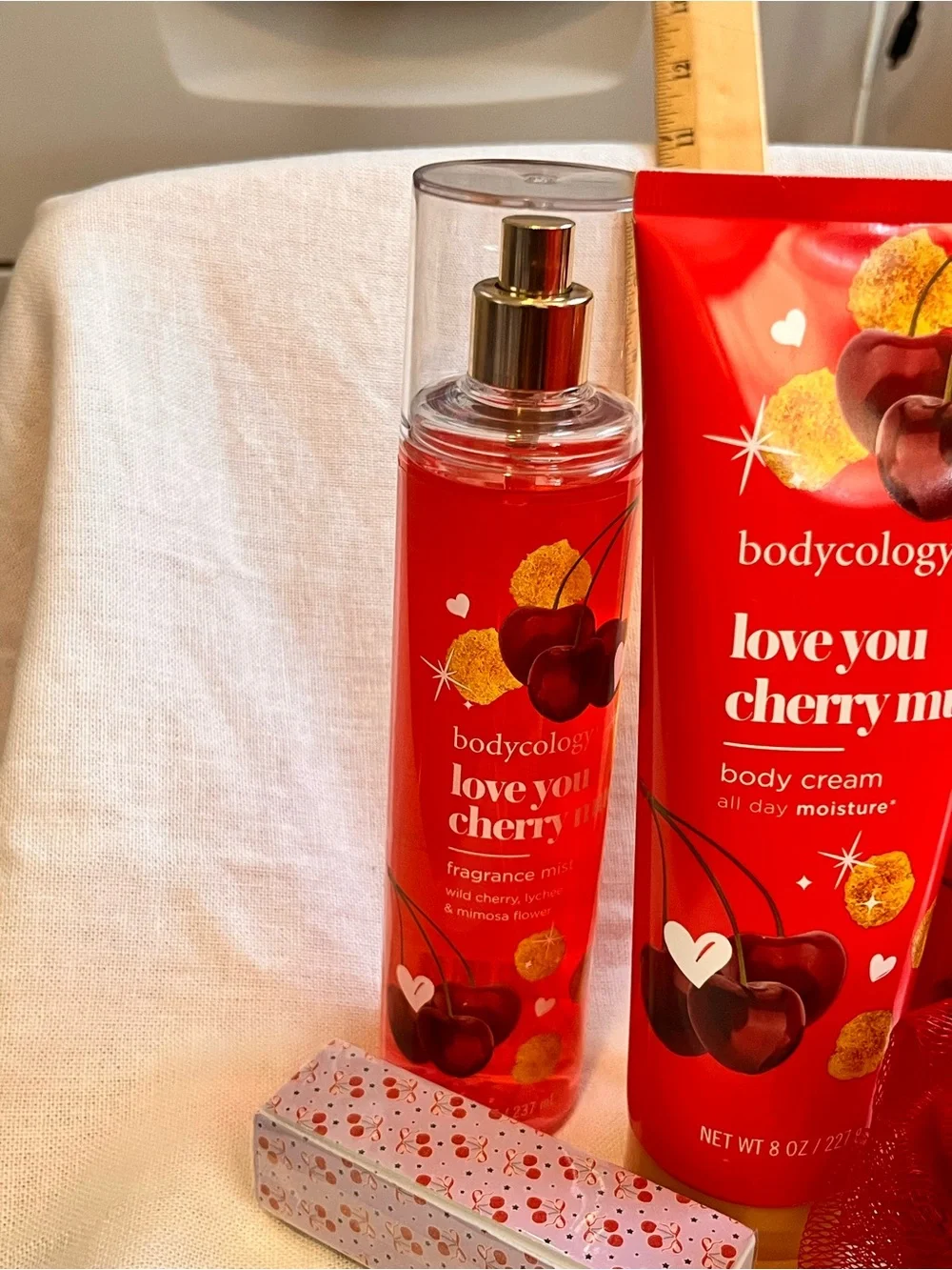 Bodycology Love You Cherry Much Red Body Cream & Wash Bundle